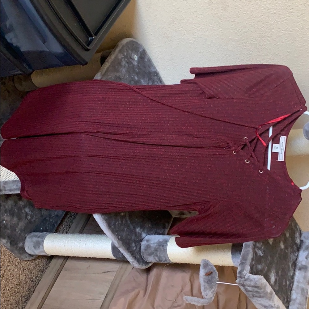 Maroon Adam Levine dress